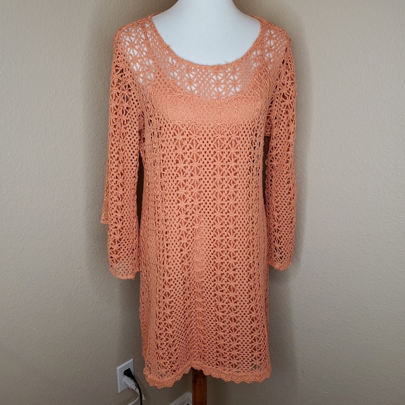 bohemian crochet dress